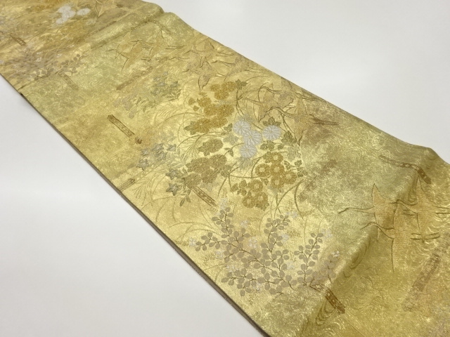 JAPANESE FUKURO OBI / WOVEN CRANES